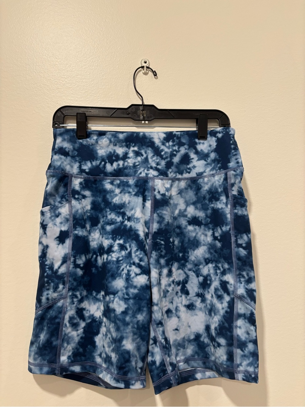 Women’s Blue Tie-Dye Biker Shorts